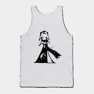 Polar queen minimal silhouette white Tank Top